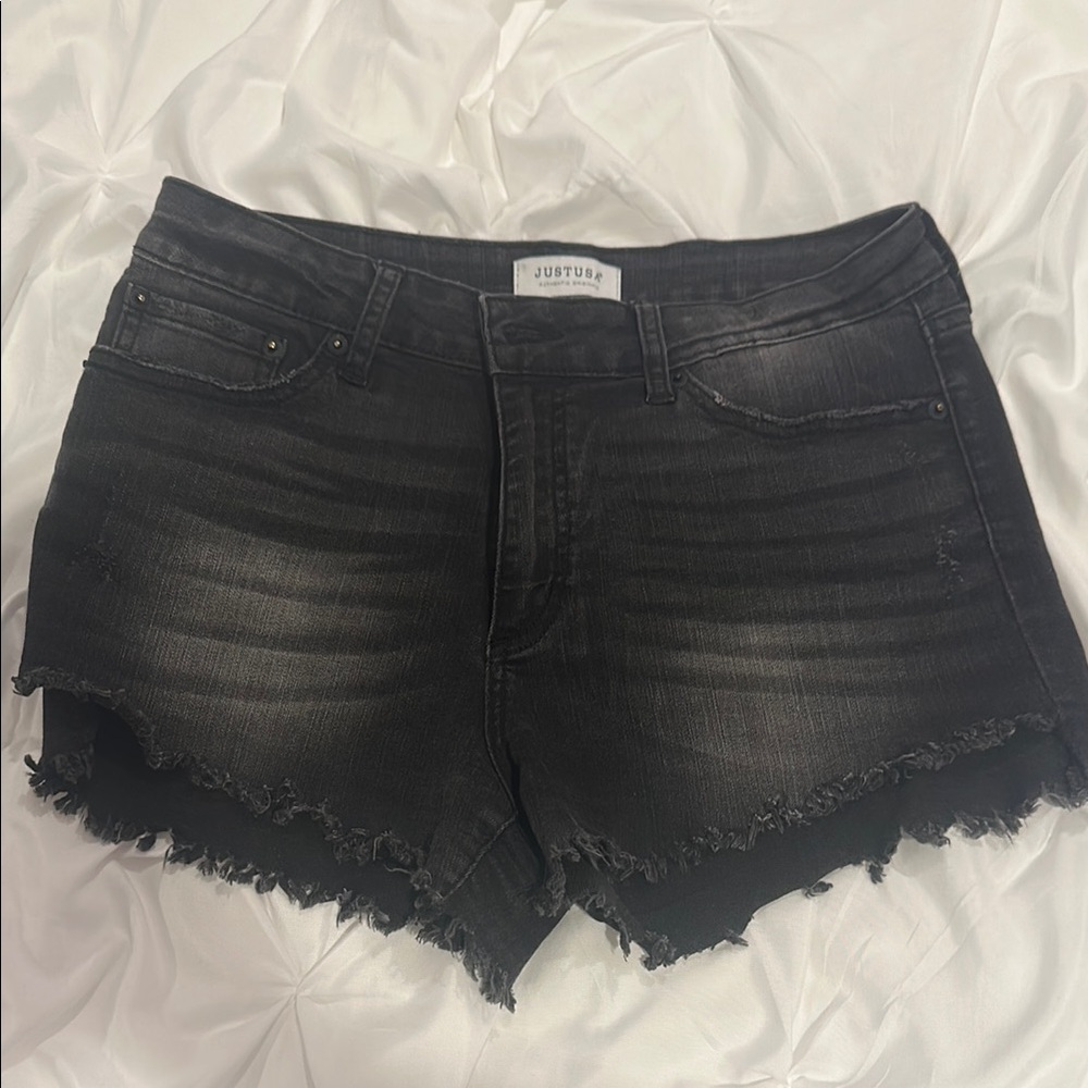 Just USA Women's Black Denim Shorts